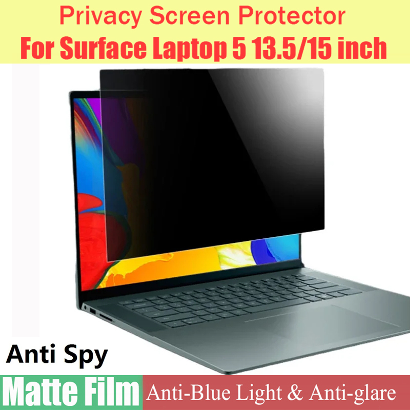 Laptop Accessories Protector - ตัวป้องกันหน้าจอแบบไม่แอบมองสำหรับพื้นผิวแล็ปท็อป5 2022 13.5 15นิ้วตัวกรองความเป็นส่วนตัวป้องกันการสอดแนมป้องกันแสงสะท้อนกันรอยขีดข่วนฟิล์มติดไฟรถ