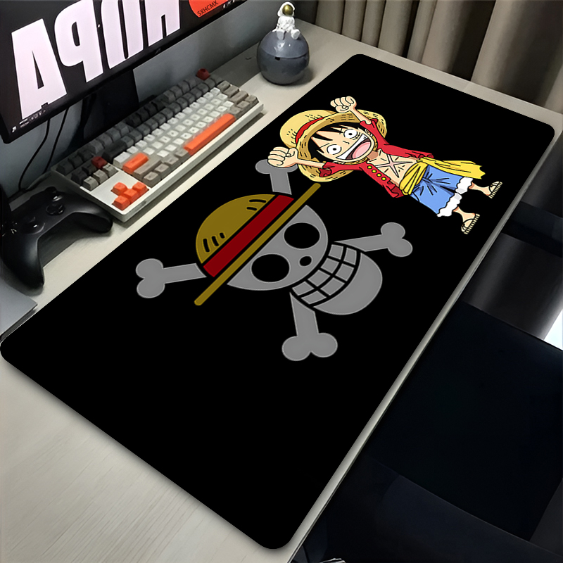 Laptop Accessories Cute - แผ่นรองเมาส์คอมพิวเตอร์แล็ปท็อปเกมเมอร์คีย์บอร์ดแผ่นรองเม้าส์อะนิเมะวันพีชน่ารักแผ่นรองเมาส์ขนาดใหญ่พีซีอุปกรณ์เสริมสำหรับเล่นเกมตกแต่งโต๊ะ