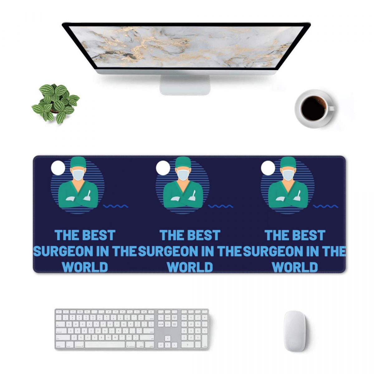 Laptop Accessories World - แผ่นรองเมาส์ขนาดใหญ่ แผ่นรองเมาส์สำหรับเกมเมอร์ แผ่นรองคีย์บอร์ด พรมรองคอมพิวเตอร์ อุปกรณ์เสริมสำหรับสำนักงานและเกมมิ่ง