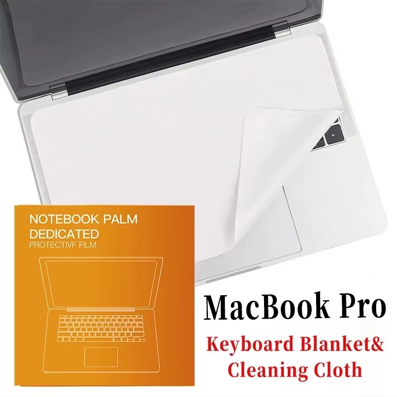 Laptop Accessories Protector - แผ่นป้องกันแป้นพิมพ์โน้ตบุ๊ก ผ้าไมโครไฟเบอร์กันฝุ่น ฟิล์มทำความสะอาดหน้าจอแล็ปท็อป สำหรับ Macbook Pro