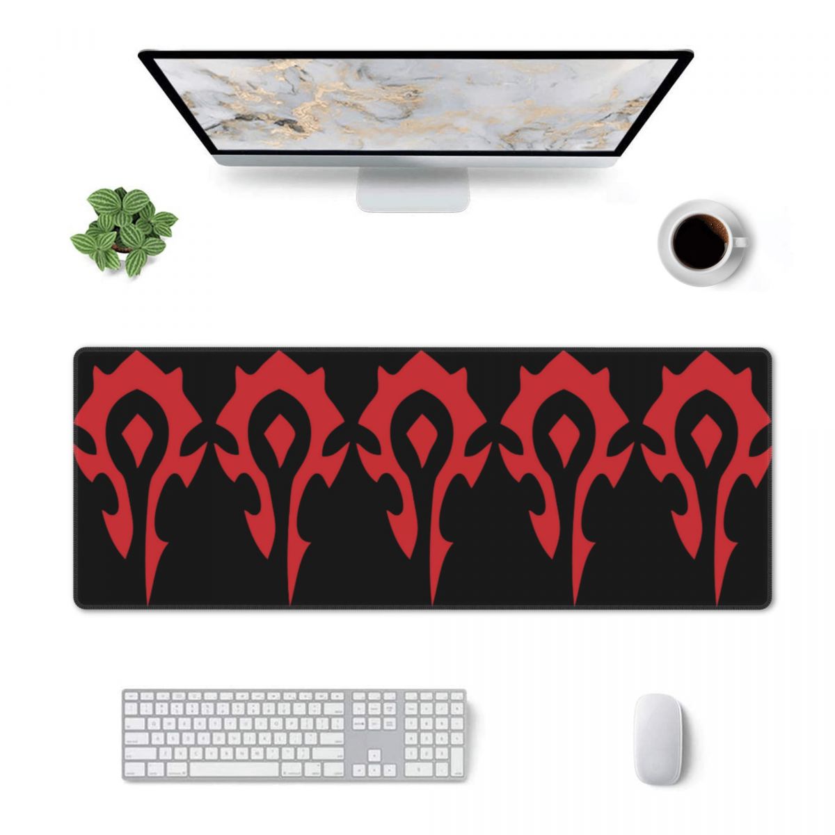 Laptop Accessories World - แผ่นรองเมาส์ขนาดใหญ่ลายโลโก้ World Of Warcraft สำหรับเกมเมอร์ ใช้กับคอมพิวเตอร์