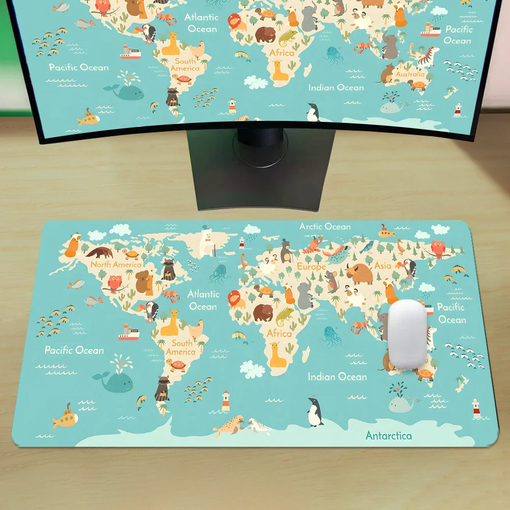 แผ่นรองเมาส์ลายแผนที่โลก ดีไซน - Laptop Accessories World บทวิจารณ์และราคา
