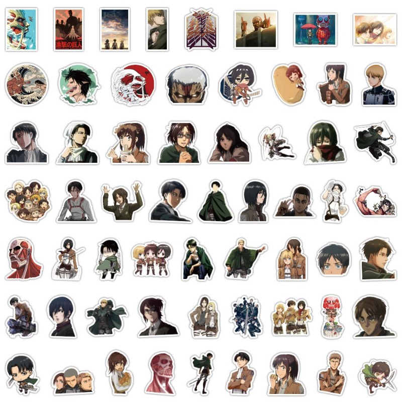 60 ชิ้นสติกเกอร์อนิเมะ Attack  - Accessories Laptop บทวิจารณ์และราคา