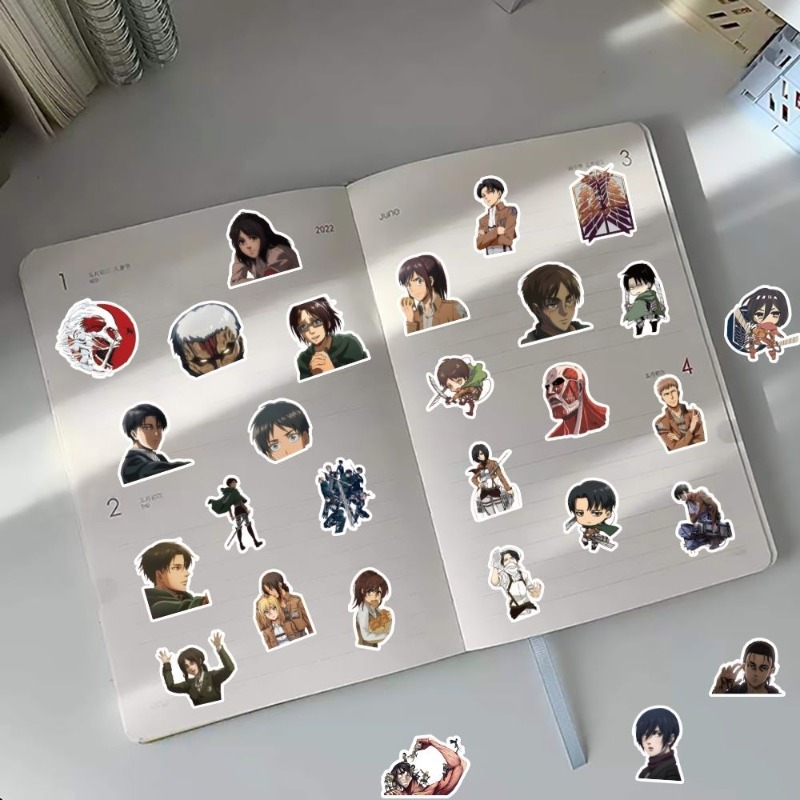 60 ชิ้นสติกเกอร์อนิเมะ Attack  - Accessories Laptop บทวิจารณ์และราคา